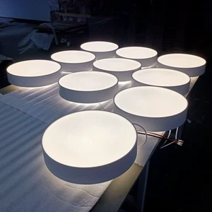 12 Inch Wet Location Rated Low Profile Flush Mount Aluminum Ceiling Light 2000LM LED Edgelite Low Glared Slim Surface Mount 90