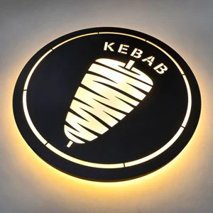 Round Led Custom Led Light Box For Advertising Acrylic Light Box Signage Double Sided Light Box