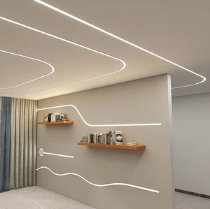 Aluminium Channel for LED Strips with Cover Modern Wall Light Aluminum Groove Linear Lamp