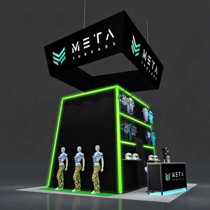 Custom Made TANFU TF19072505 Aluminum & Fabric Lighting Box Booth Exhibition Backlit Display Easy Install for Events Showrooms