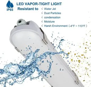High Power LED Vaportight Fixture 130LM/W Garage Light Fixtures