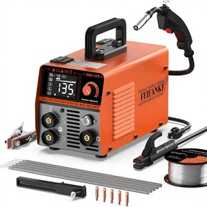 FEIFANKE New 135A 110V Flux Core MIG Welder Gasless Lift TIG/Stick 3-in-1 Portable IGBT Inverter Stainless Steel 60% Duty Welder