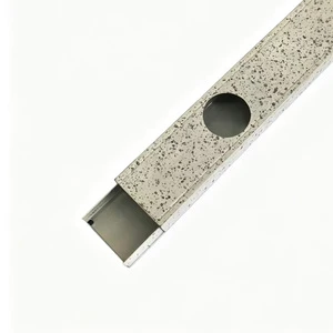 Decorative Marble Grain Aluminum Groove Point Light Aluminum Strip Perforated Exposed Lamp Aluminum Profile Track