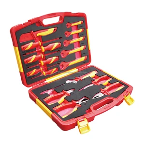 18 pieces of automotive repair insulation tools - VDE insulated screwdriver, 1000V insulated pliers set