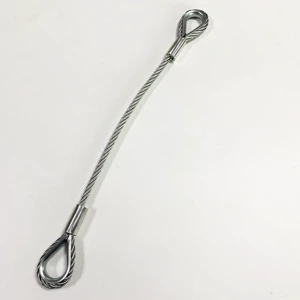 5.5mm 7*19 Galvanized Steel Wire Rope with Thimble Loops