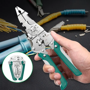New Design 10 in 1Folding Wire Strippers Multi-Functional Electricians Pliers for Repair