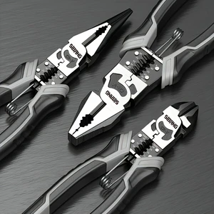 Factory Direct Multi-function Spring Pliers with Oblique Long-nosed Electrician Pliers and Crimping Pliers