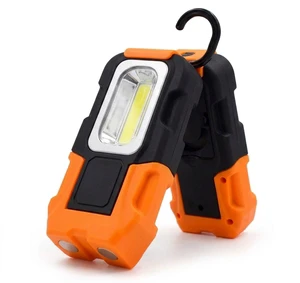 HB-326 Waterproof Magnetic Hook Portable Battery Powered COB LED Work Light for Garage Inspection Camping Mechanic Repair-B2B