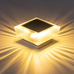 Wholesale Warm Light White Light Solar Powered Waterproof IP65 Driveway Gate Entrance Solar Pillar Light
