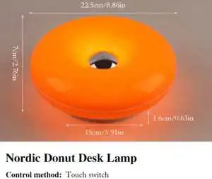 Hot Sale Ins Style Donut Bedroom Wall Lamps Modern Minimalist Bedside Lamp Decorative Atmosphere Lamp ABS Plastic RGB Colors