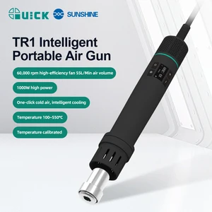 TR1 1000W Smart Portable Air Gun with 60,000 Rpm High Efficiency Electric Power Source Stable Uniform Heating for DIY Grading