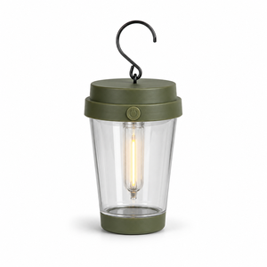 A11 Battery Powered LED Hanging Lantern IPX4 Waterproof 2-Level Dimming Cup Light with Hook for Camping Garden DIY