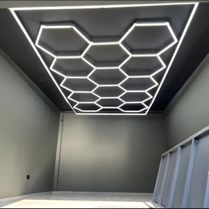 Etop High Bay Lamp Hanging Hexagon Detailing Led Home Hexagon Modular Ceiling Garage Light Hexagon Car Detailing Garage Light