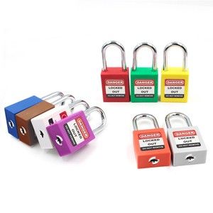 Lockey Security Locks OSHA Compliant 38mm Steel/Stainless Steel/Nylon Shackle Red Safety Padlock with Master Keys