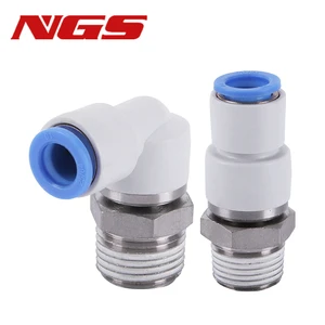 KSH Pneumatic High Speed Rotary Union One-touch Swivel Air Connector Fitting Straight KSH06-01S 03S 1/8 Elbow KSL 08-02S 12-04S