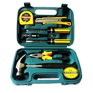 A manual combination tool set electrician hardware tool with hammer car household toolbox set 8009A