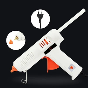 150W DIY Industrial Electric Hot Melt Glue Gun 11mm Adhesive Stick Copper Plastic Body Adjustable Temperature EU Plug 220V D.S.C