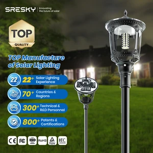 SRESKY Street Light Solar Retro Solar Light with Motion Sensor Solar Led Street Light Solar Landscape Lighting
