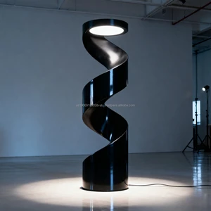 Modern Sculptural 3D Printed Iron Floor Lamp with Changeable Color and Large Size for Bedroom and Interior Decoration