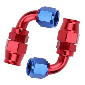 PTFE Quick Connector AN8 45 Degree Aluminum Adapter Rotary Swivel Oil Cooler Pipe Tubing Connector Hose End Joint