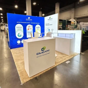 3x3m Modular Exhibition Booth Reusable Trade Show Booth 10x10 Light Box Expo Display with Counter
