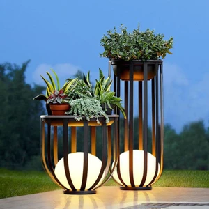 Solar Garden Lights Nice Bird Nest with Lighting Ball Villa Lawn Light Balcony Terrace Flower Rack Landscape Lamp