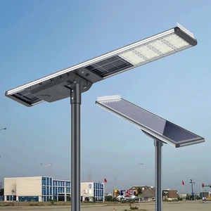 Industrial Solar Street Light 30W 60W 80W 100W 200W Outdoor Solar Lighting for Street with Solar Pole Durable LED Street Lamp