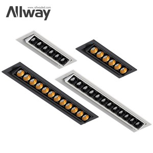 For Factory Direct Sale Anti-Glare SKD Embedded Dimmable Modern Aluminum Spot Lamp Corridor Led Linear Grille Light Fixture