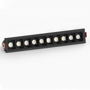 10W*2 Square Indoor 10 Heads Wall Washer Linear Spot Lamp Recessed 20W Led Grille Light