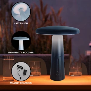 Modern Nordic LED Touch Control Wine Cup Shape Bar Table Lamp Restaurant Dinner Light Cordless Hotel Rechargeable Table Lamp
