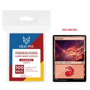 1000pcs Clear 100% PP Hard Perfect Fit Inner Card Sleeves 64x89mm 100 Micron For Standard Gaming TCG Cards
