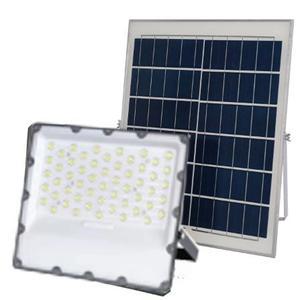 Solar Flood Light LED 300W 6000K IP66 Outdoor Garden Lighting Surface Mounted Aluminum Body Lens CE Certified Remote Control