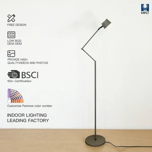 Versatile Foldable Floor Lamp In Dark Khaki 360° Rotatable & 60° Tiltable Base For Space-Saving Office Bedroom Decor