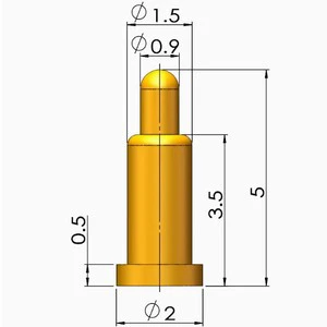 Manufacturer Pogopin Connection Brass Charging Contact Test Pin Antenna Probe Spring Thimble for PCB Patch Plug Board