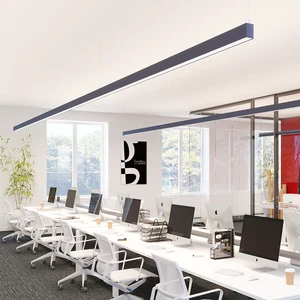 1.2M 40W Rectangular Hanging Dimmable Suspended Linkable Led Linear Light for Kitchen Table Office Meeting Rooms