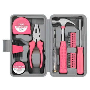 Best Selling 24 Piece Multifunctional Gift Tool Household Hardware Set Pliers Tape Measure Hammer Home Repair Tool Box Set