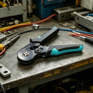 Industrial Control Panel Assembly Durable Steel & Copper Body Metric Wire Crimper Pliers Tool OEM for AWG23-7 Ferrule Connectors