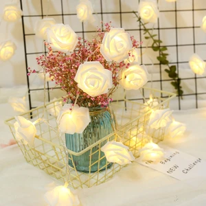 LED Rose Decorative Lights IP44 Outdoor for Romantic Valentine's Day Decoration with Colored Romantic Lighting