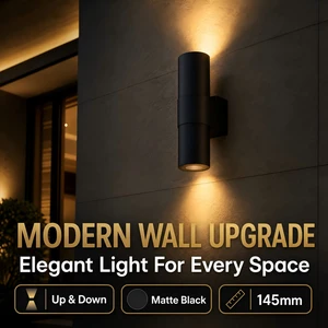 Factory Custom LED up Down Light Waterproof IP65 2x3W Aluminum Rear Wire Outlet Outdoor Wall Sconce for Garden Porch Entrance