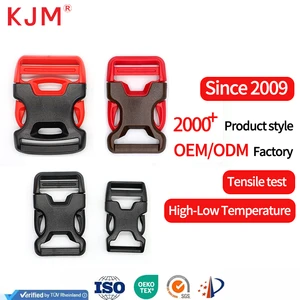 Free Sample Bag Accessories Customized Logo Dual Nylon Webbing Adjustable Plastic Buckle Lock Quick Release Backpack Buckle