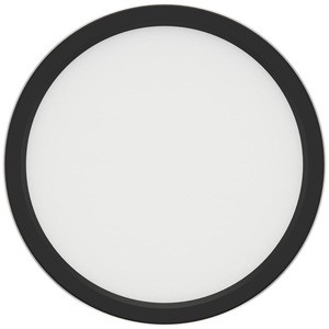 Black Finish Edge Lit ETL 5 Inch DOB Low Profile Flush Mount Ceiling Light Round LED Slim Surface Mount Light Wet Location