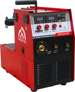 GREATEC MIG/MMA Welding Machine 16V 50-250A 40% Duty Cycle 1.0/1.2mm Wire Diameter for Carbon Steel Stainless Steel Brass Copper