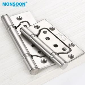 Folding Heavy Duty Stainless Steel Furniture Cabinet Wooden Pivot Door Hinge 4 Inch Flush Butterfly Double Swing Soft Closing