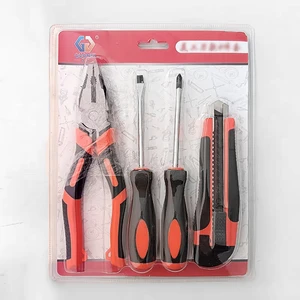 Multifunctional Household Tool Set, Electrician and Carpenter Repair Kit with Pliers, Screwdrivers, and Utility Knife.