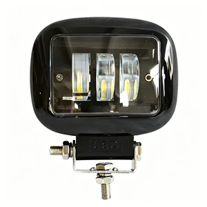 4.7 Inch 30W Rectangle LED Work Light IP68 Waterproof 12-48V 2160 Lumens 6000K Black/Red Front Frame Auxiliary Lamp For Offroad