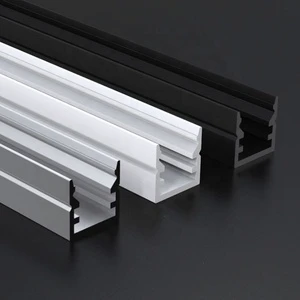 Customized U Shape Channel Strip Cover Light Bar Line Aluminum Corner LED Profile For Curtain Wall