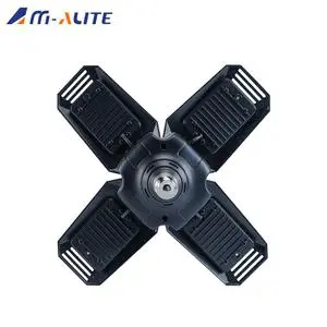Lighten up Your Garage with This 4-Pack LED Garage Lights - 50W LED Shop Light with 3 Ultra Bright Adjustable Panels and 5000LM