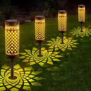 New Retro Atmospheric Solar Led Garden Lamps Waterproof Portable Pathway Lawn Lights Solar Power