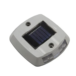 LED Solar Road Studs Contour Markers Double-Sided Cast Aluminum Reflective IP68 2-Year Warranty Warning Lights ZH-04