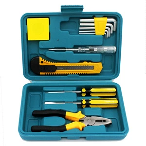 Gift hardware tool set small 12-piece set household combination tool box 11-piece set electrician tool box 8012A